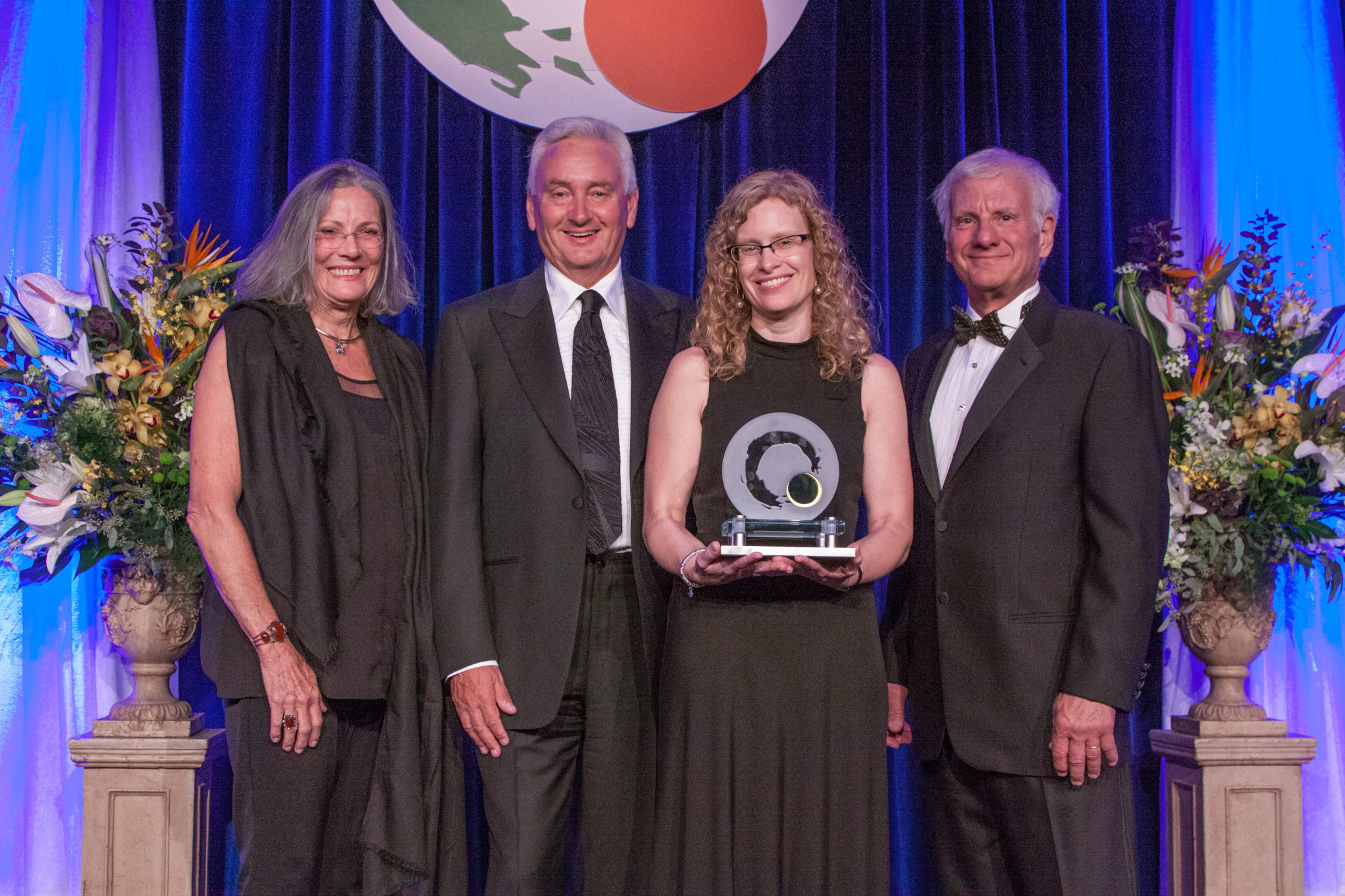 2015 Dr. Rogers Prize winner, Dr. Heather Boon with jury members. From left, Dr. Mary Ann Richardson, Dr. Simon Sutcliffe, Dr. Heather Boon, Dr. Joseph Pizzorno